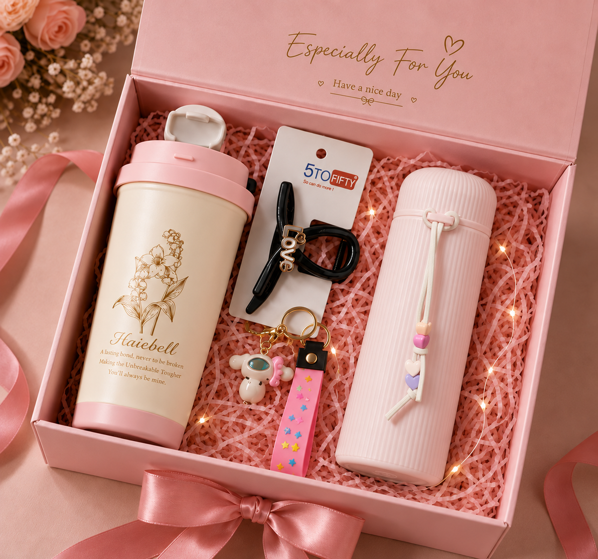 Pink tumbler & Pink flask