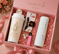White tumbler & White flask