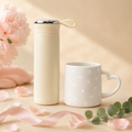 Bottle & Mug Gift Duo - White bottle, White mug