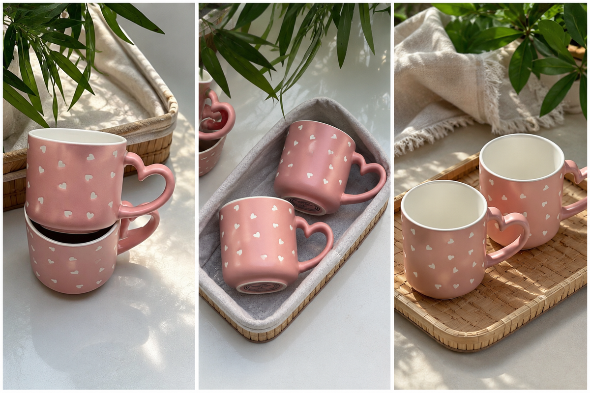 Sweetheart ceramic mug detail