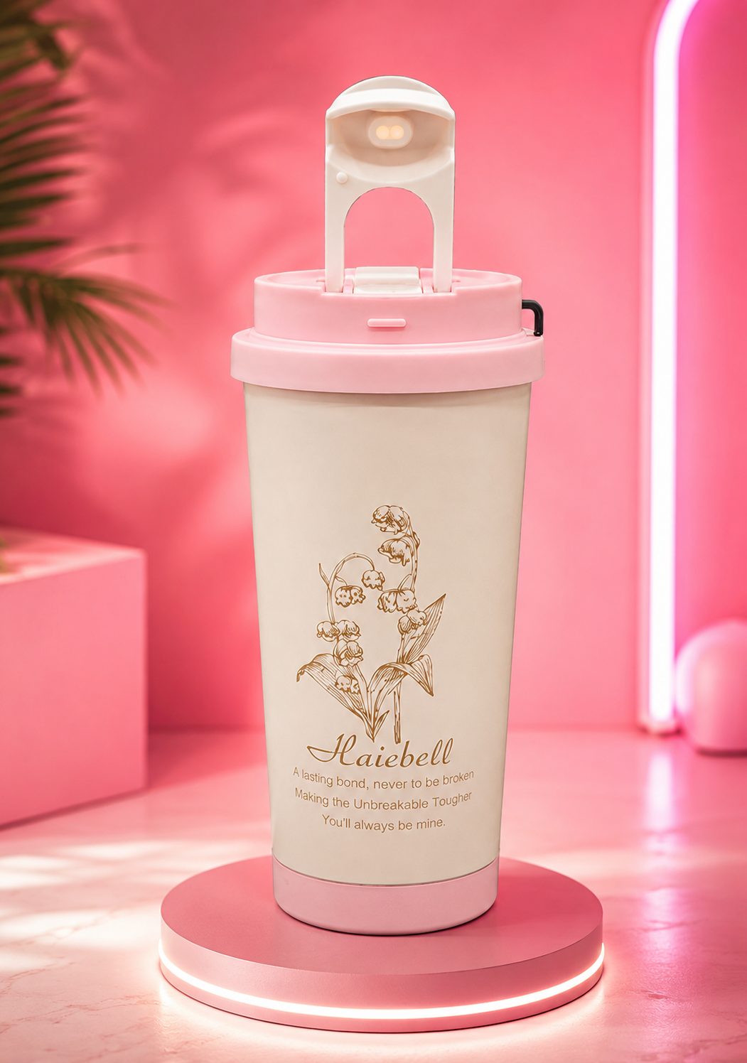 Naicbell floral insulated tumbler - Pink