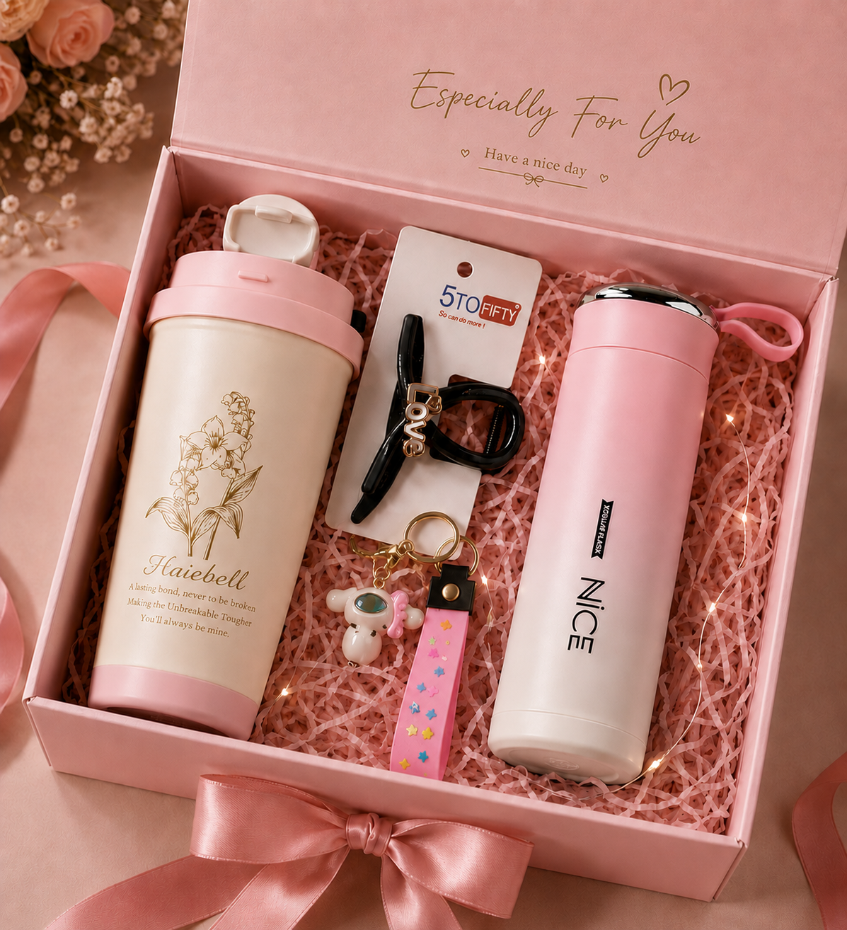 Especially For You gift box Pink tumbler Pink flask